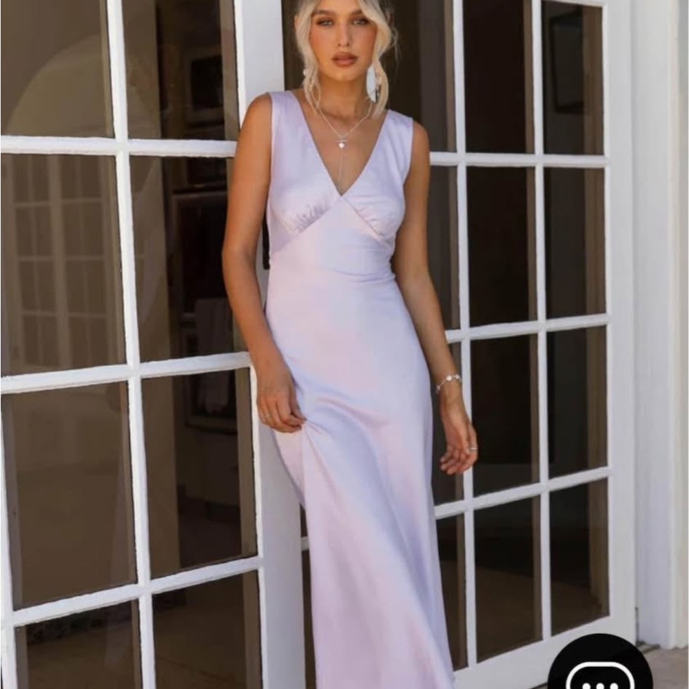 Midi Lavender Silk Dress